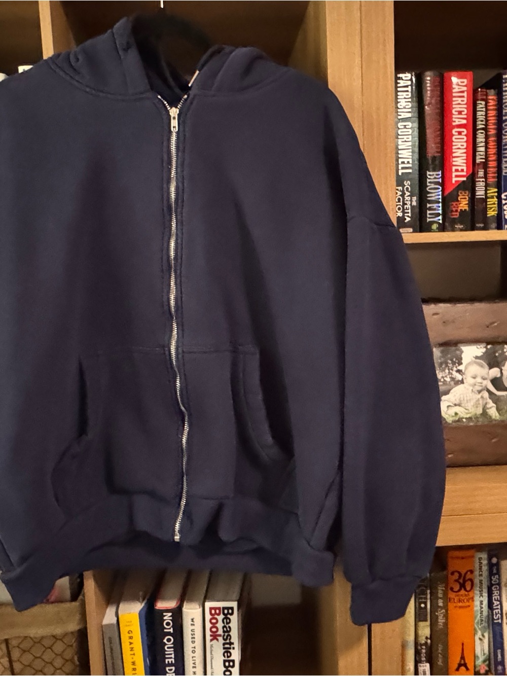 Fay Navy Hooded Full-Zip Windbreaker